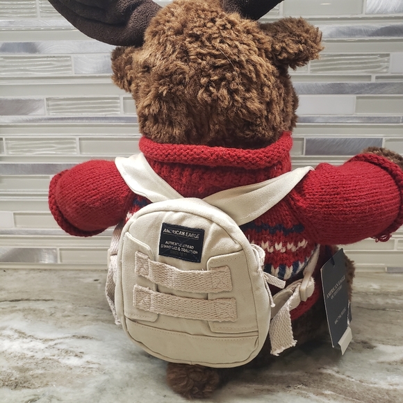 American Eagle Mac the Moose with backpack - Picture 4 of 8